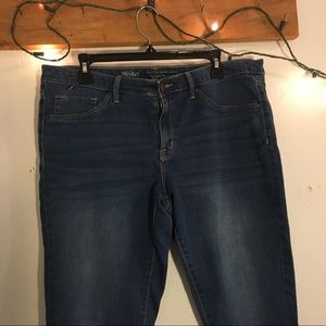 mid-rise denim leggings